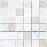 Art Dolomiti bianco MAT 48x48x8 Мозаика Caramelle mosaic Art Stone